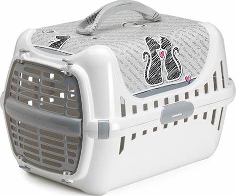 TRANSPORTADORA TRENDY PUERTA PLÁSTICA – CATS IN LOVE