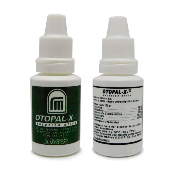 OTOPAL-X  15 ML (Antibiótico – Antinflamatorio – Antimicótico Acaricida.)