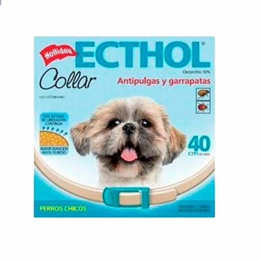 ECTHOL COLLAR PERROS (40 cm de largo) Cobertura hasta 10 meses
