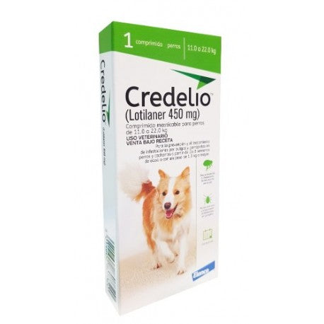 CREDELIO ANTIPULGA Y GARRAPATAS 450 MG  (1 TABLETA)