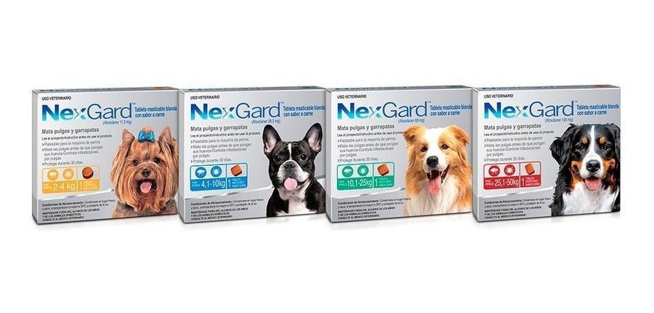 ANTIPULGAS NEXGARD 60.8mg PARA PERRO 10.1-25 KG