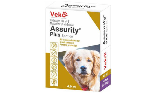 PIPETA ASSURITY PLUS STOP ON 4.0 ML DE 25 KG HASTA 40 KG (DESPARACITANTE EXTERNO)
