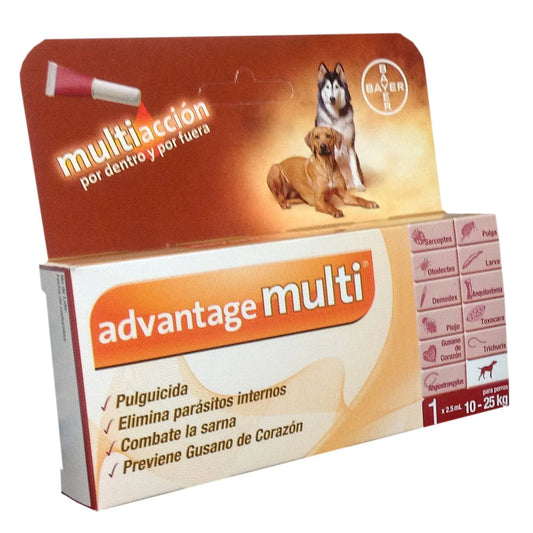 Advantage Multi Dog De 10 a 25 kg (3 Pipetas)