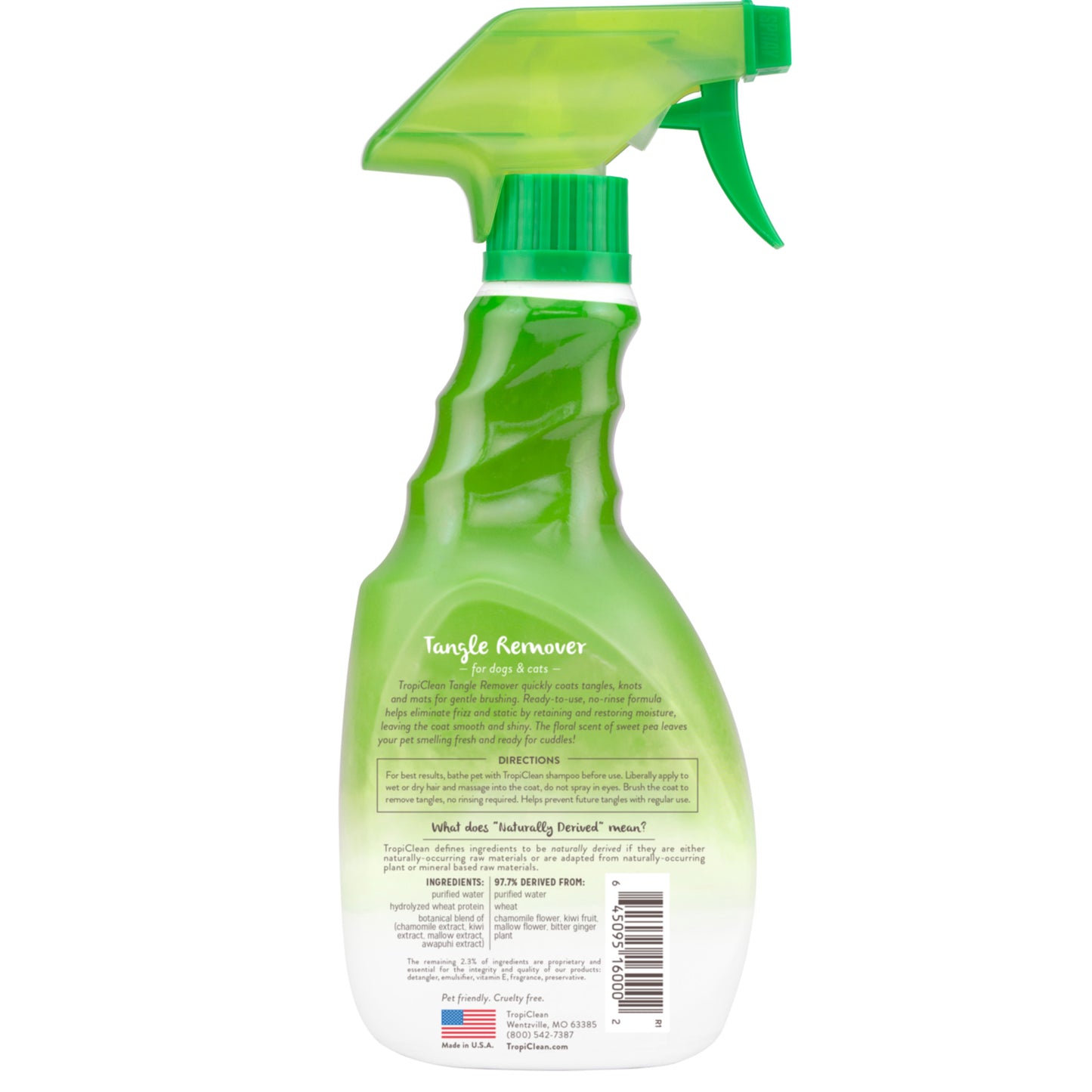 TROPICLEAN TANGLE REMOVER SPRAY - SWEET PEA