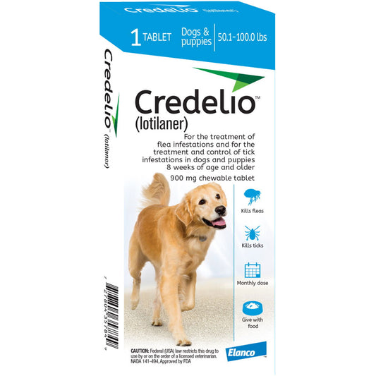 CREDELIO ANTIPULGA Y GARRAPATAS 900 MG  (1 TABLETA)