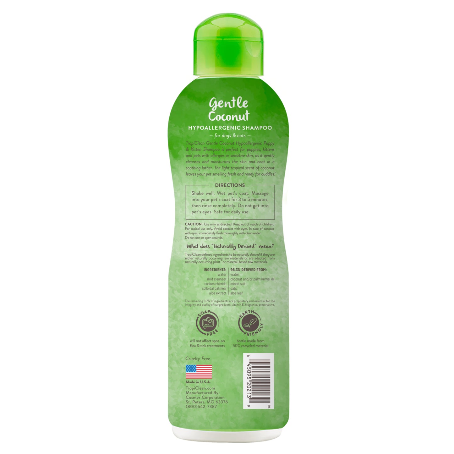 TROPICLEAN SHAMPOO GENTLE & COCONUT HYPOALLERGENIC