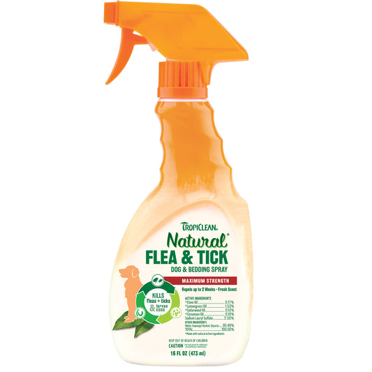 TROPICLEAN NATURAL FLEA & TICK DOG AND BEDDING SPRAY