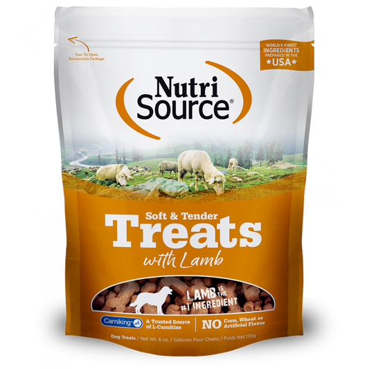 NUTRI SOURCE SOFT & TENDER DOG TREATS - LAMB