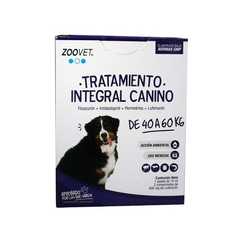 TRATAMIENTO INTEGRAL CANINO PITETA PARA PERROS DE 40KG A 60KG (Antiparasitario externo - Sistémico)