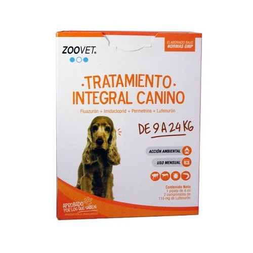 TRATAMIENTO INTEGRAL CANINO PITETA PARA PERROS DE 9KG A 24KG (Antiparasitario externo - Sistémico)